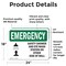 Signmission Safety Shower And Eye Wash Station With Symbol, 24 in W x Rectangle, Vinyl Decal OS-2PACK-EM-D-1824-L-10418 - alternate 5